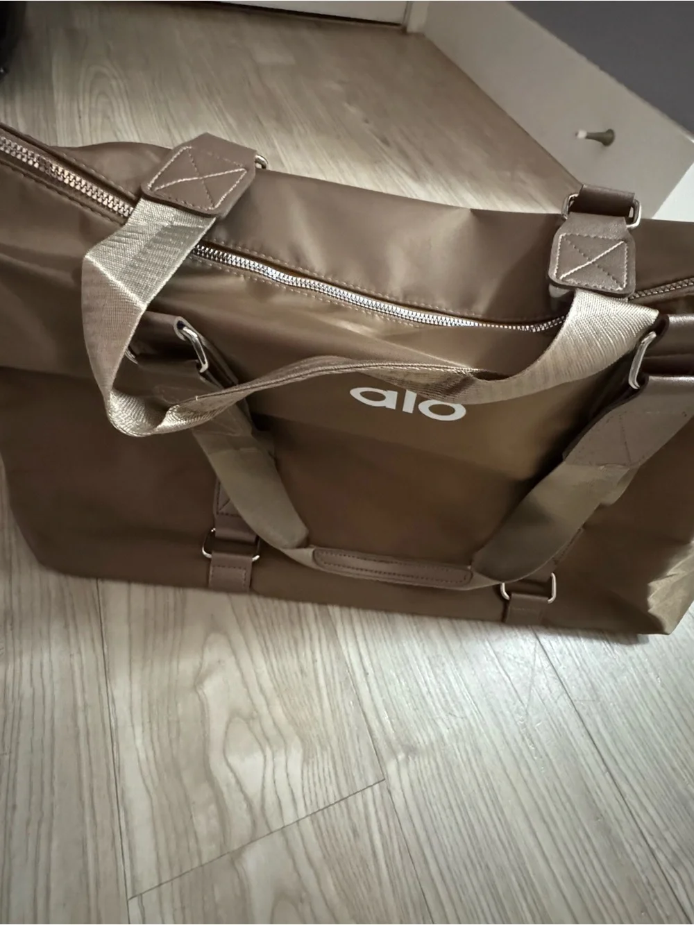 Alo Men's Brown Duffel Bag with Adjustable Straps